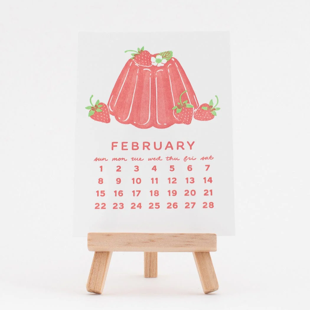 2026 Mini Easel Desk Calendar - Sweet Treats