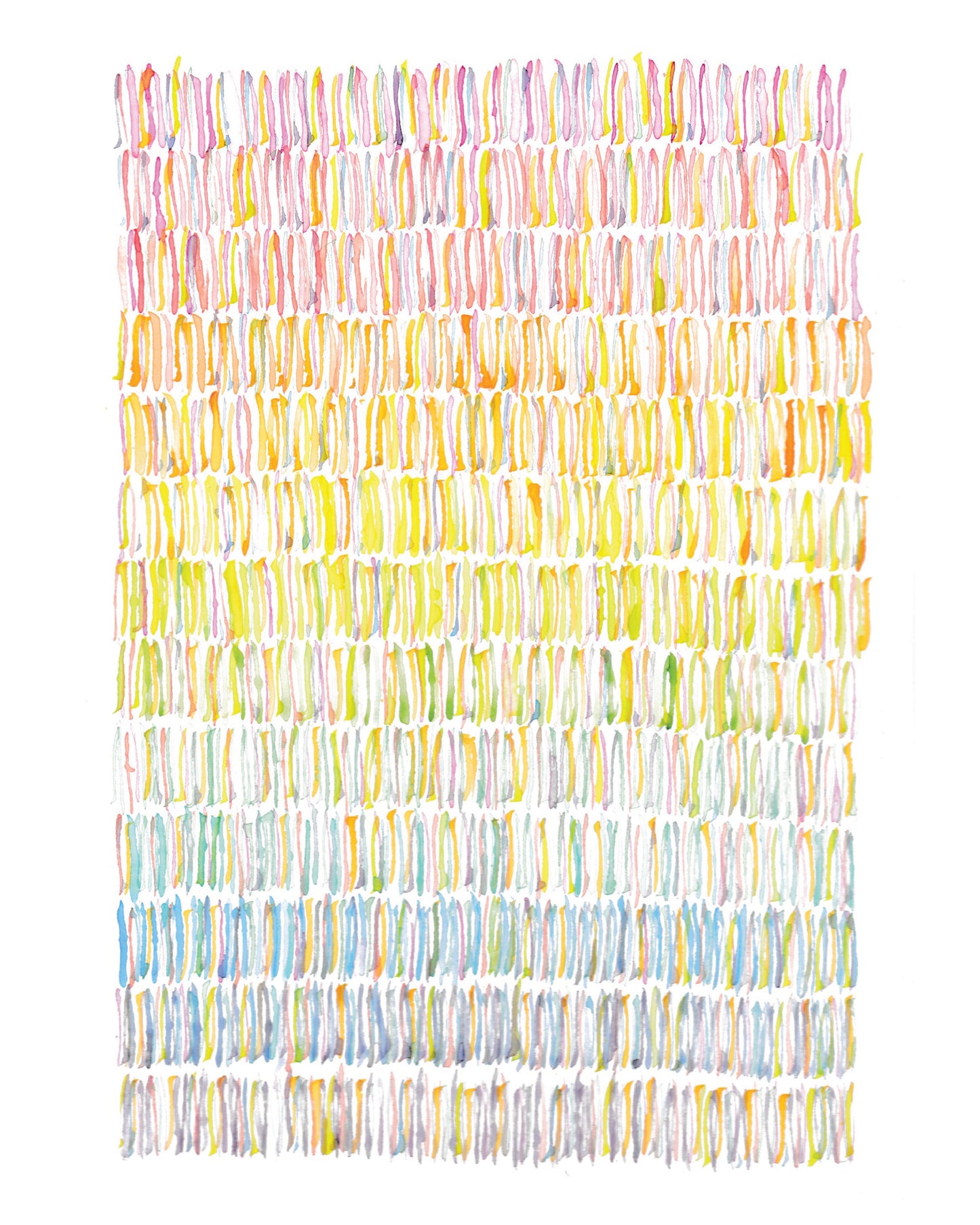 Rainbow Stripes Art Print (1109)
