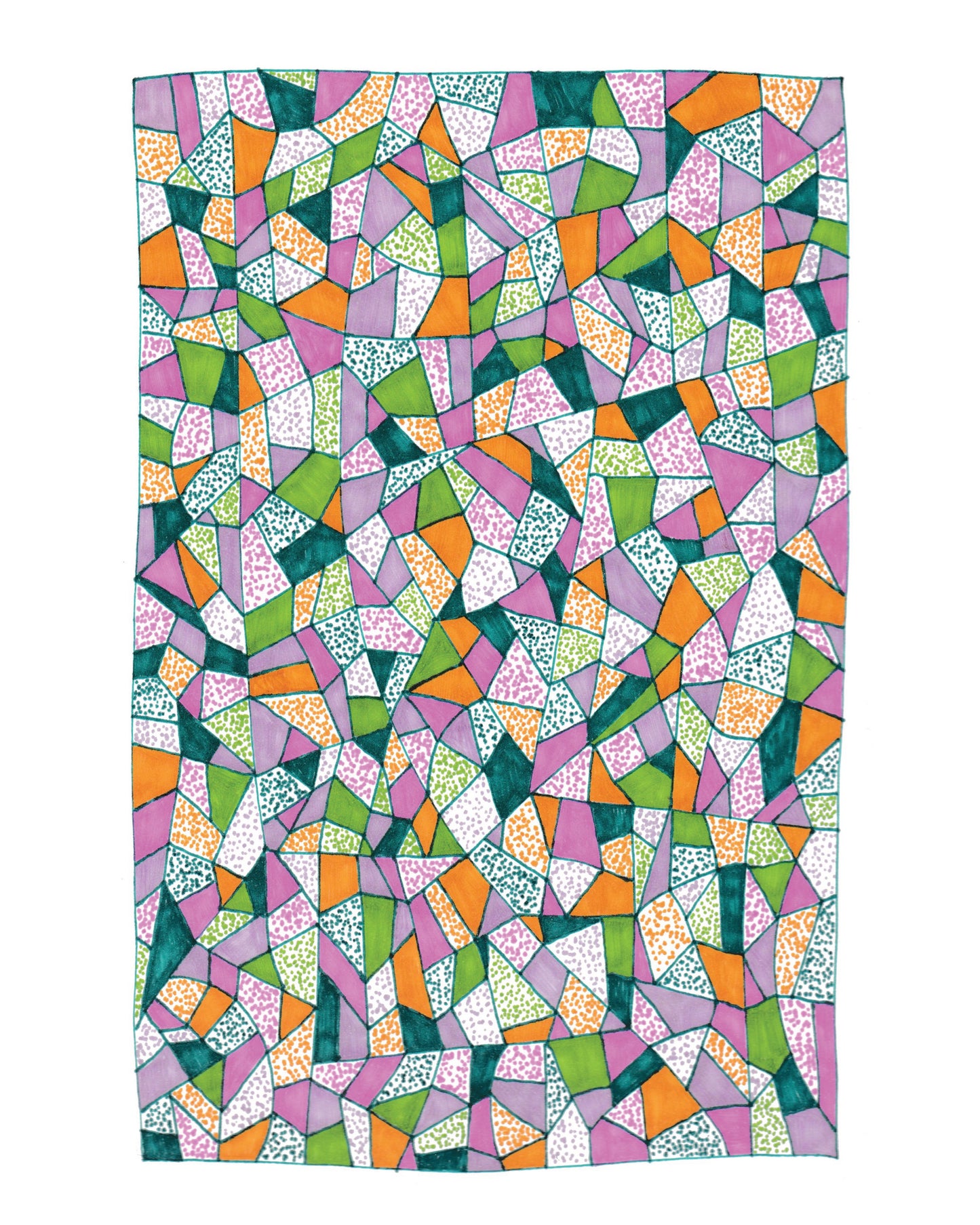 Green + Purple Glass Art Print (1218)