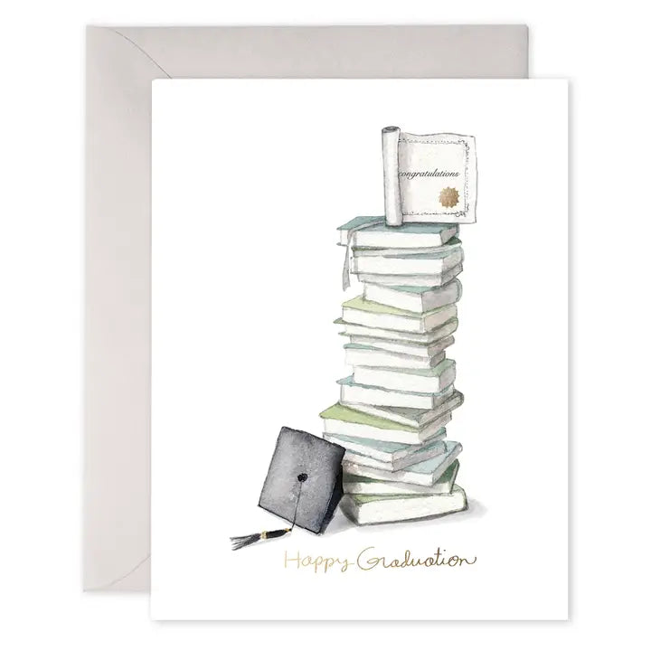 Stack of Books Graduation Card