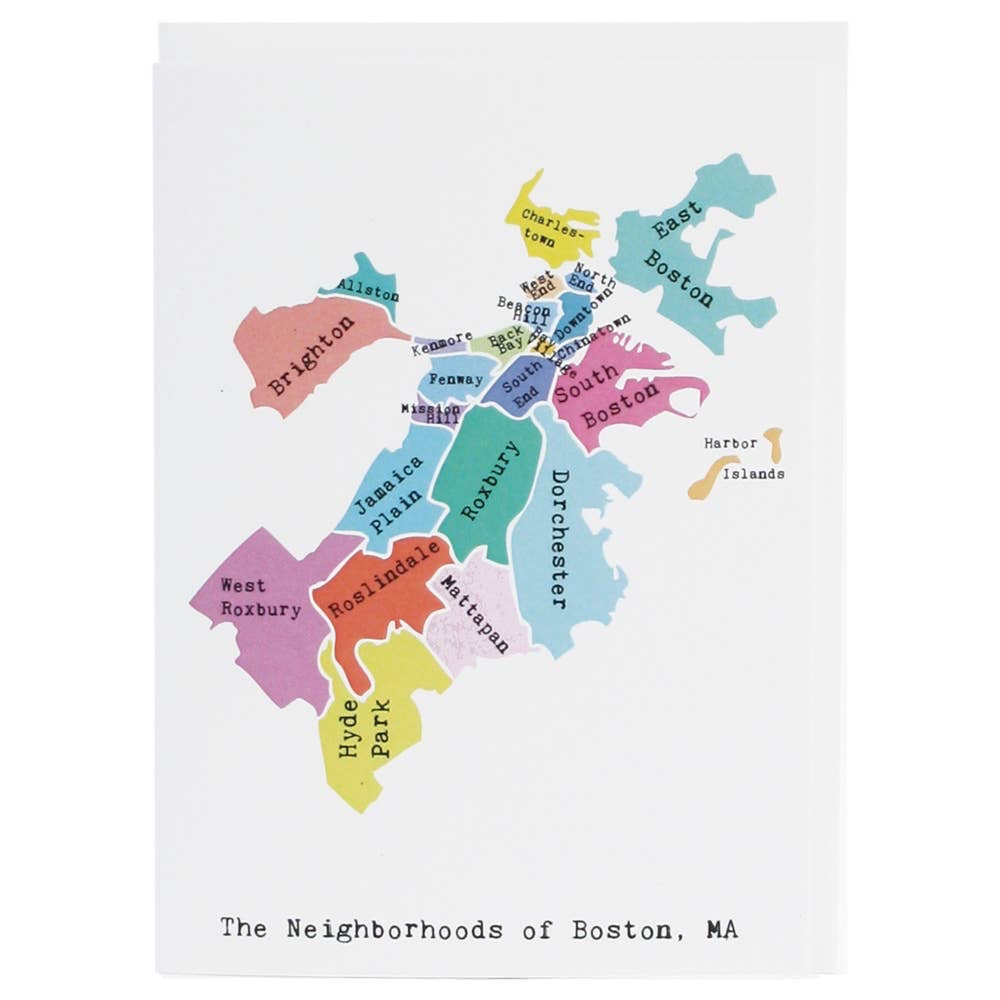 Boston Neighborhoods Print
