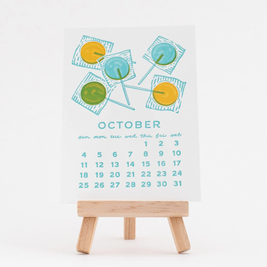 2026 Mini Easel Desk Calendar - Sweet Treats