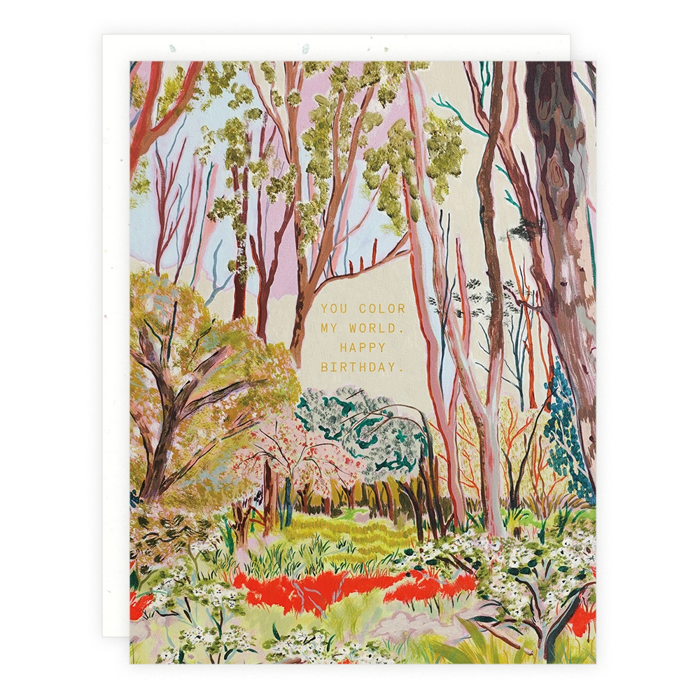 You Color My World Birthday Card