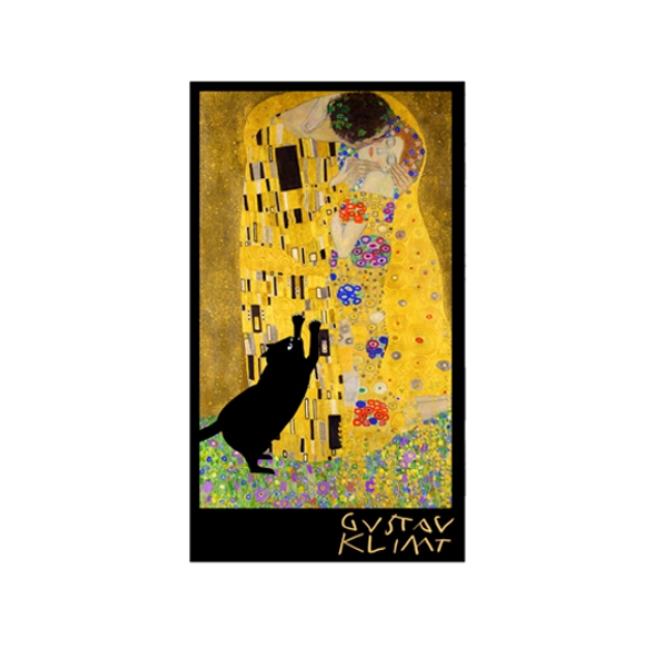 Cats in Famous Painting Magnet - Klimt The Kiss