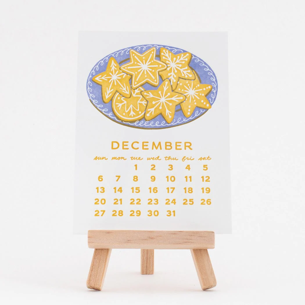 2026 Mini Easel Desk Calendar - Sweet Treats