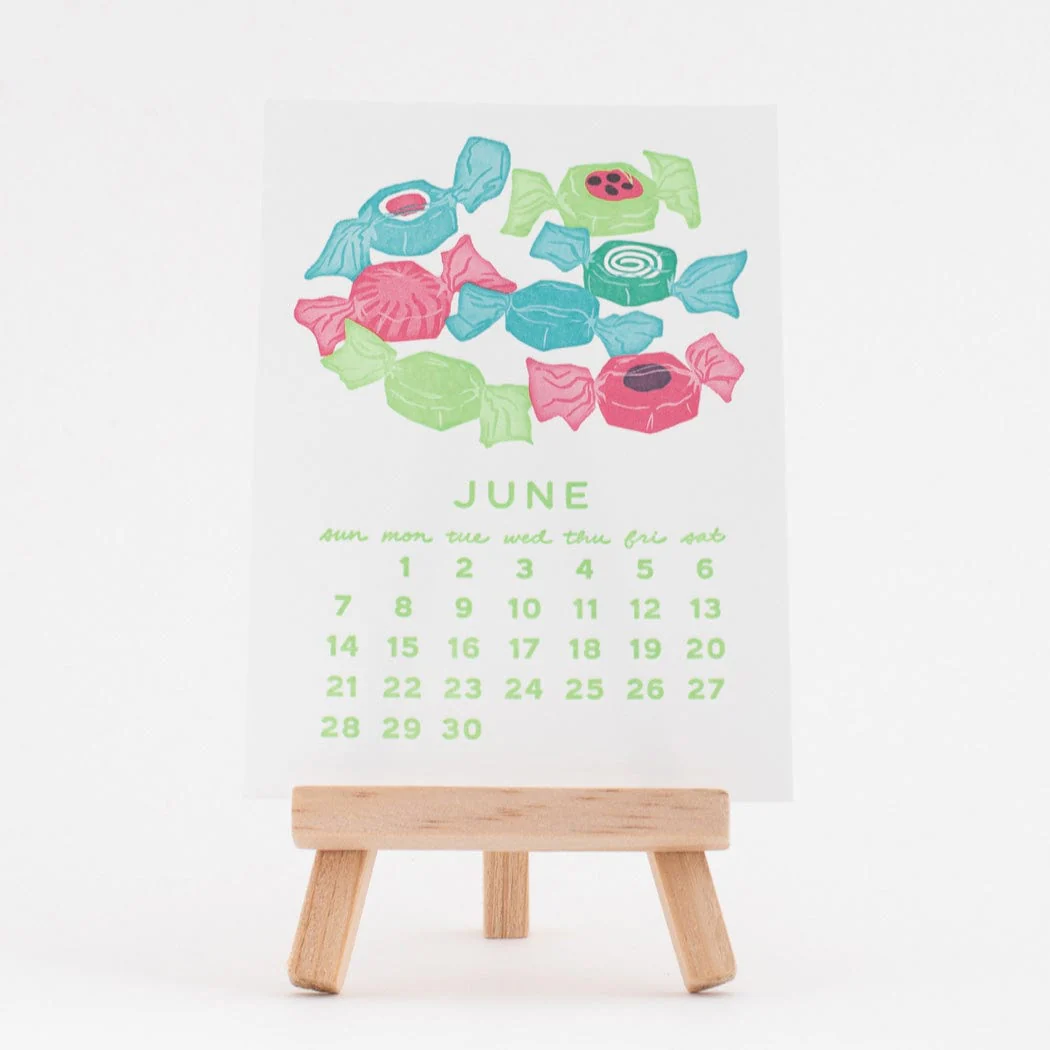 2026 Mini Easel Desk Calendar - Sweet Treats