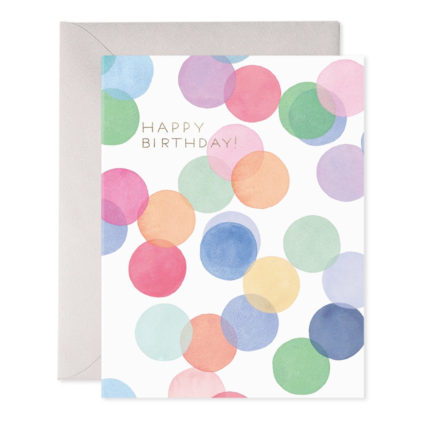 Happy Birthday Rainbow Confetti Balloons Card