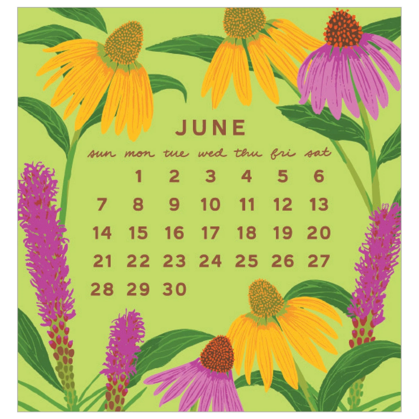 2026 Mini Calendar - Blossoms