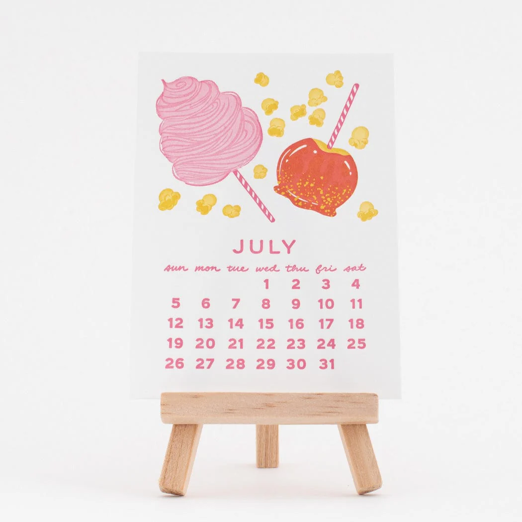2026 Mini Easel Desk Calendar - Sweet Treats