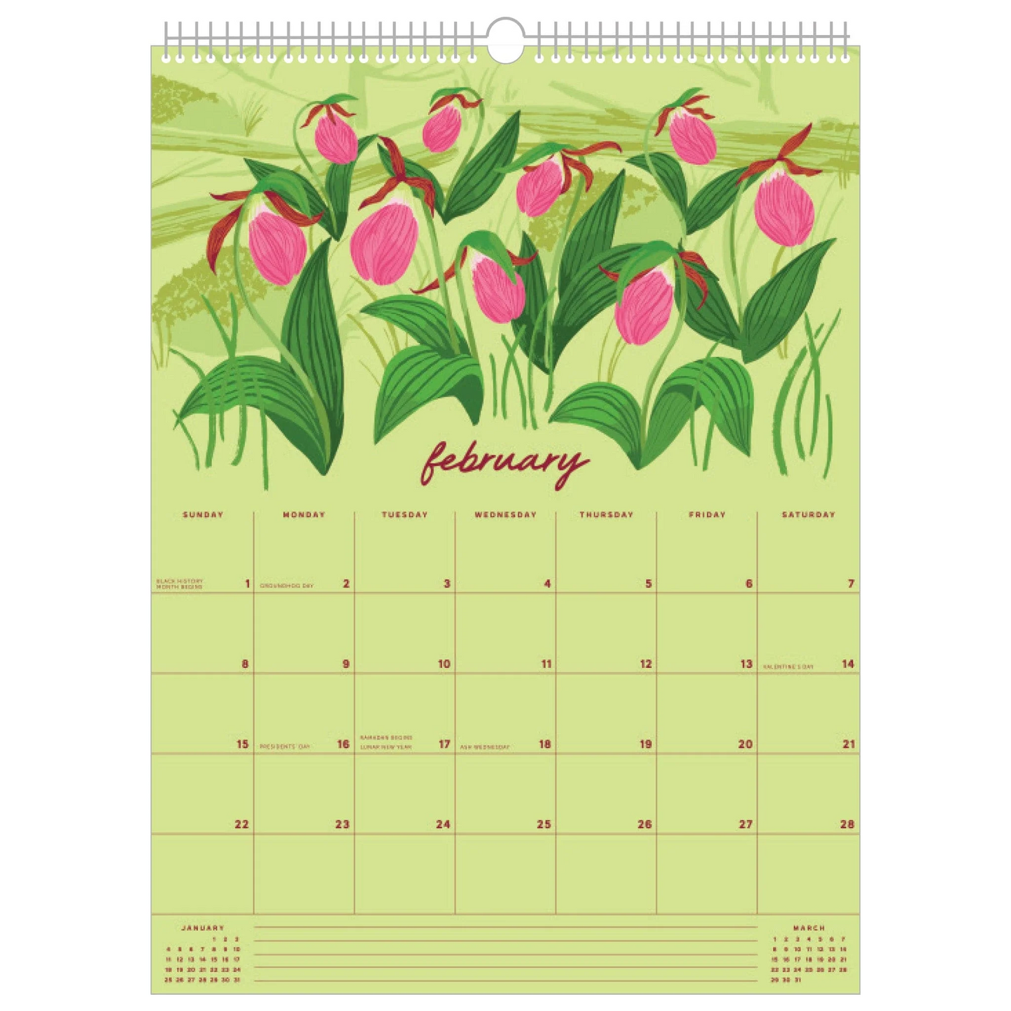 2026 Wall Calendar - Wildflowers