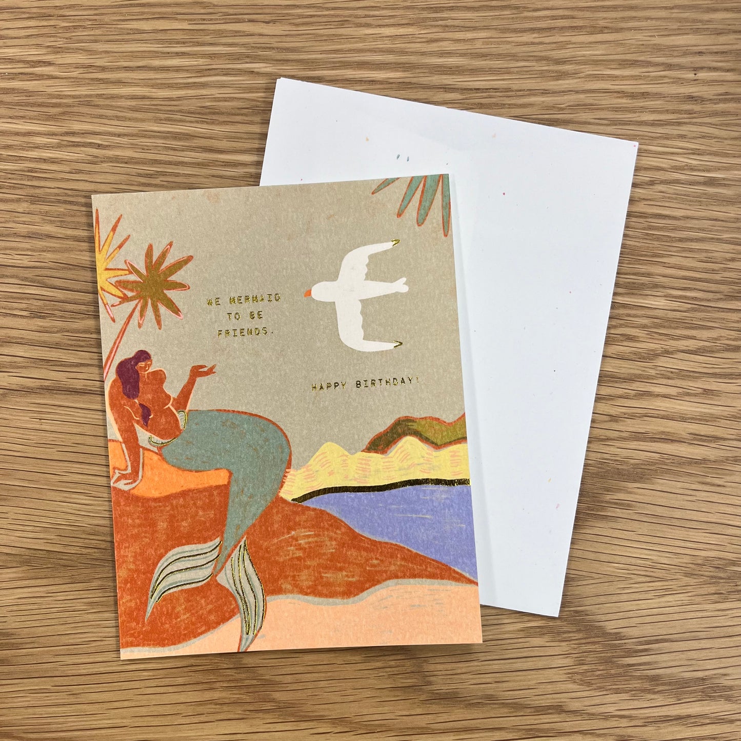 We Mermaid to Be Friends Birthday Card