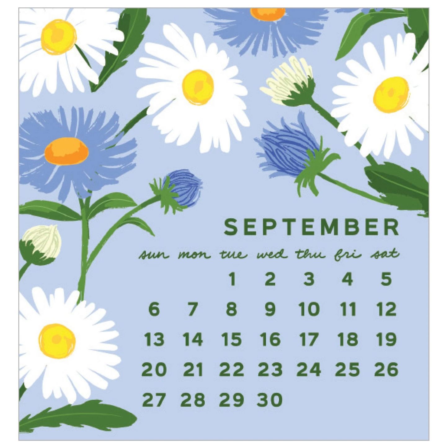 2026 Mini Calendar - Blossoms