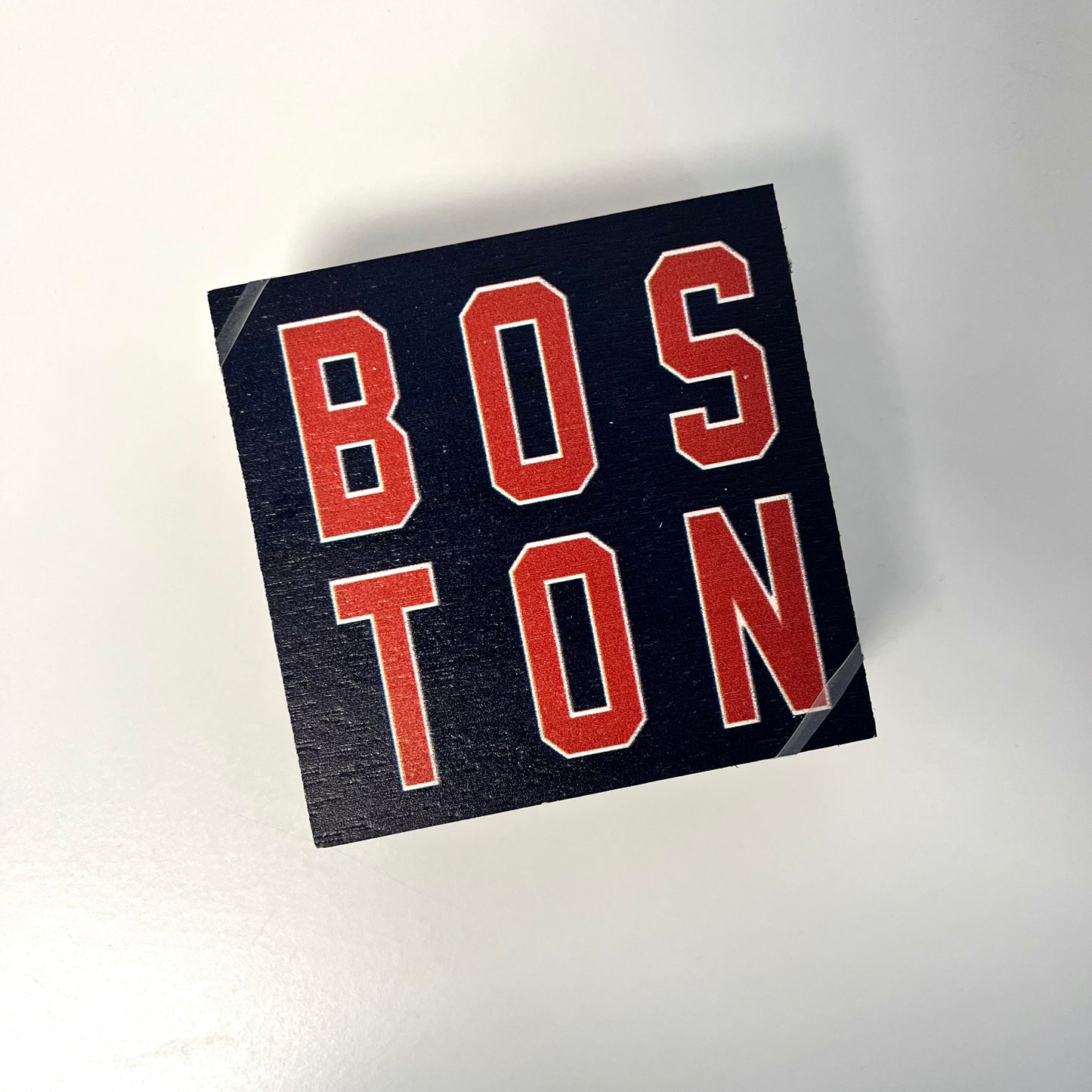 Wooden Boston Coasters (Red and Blue)