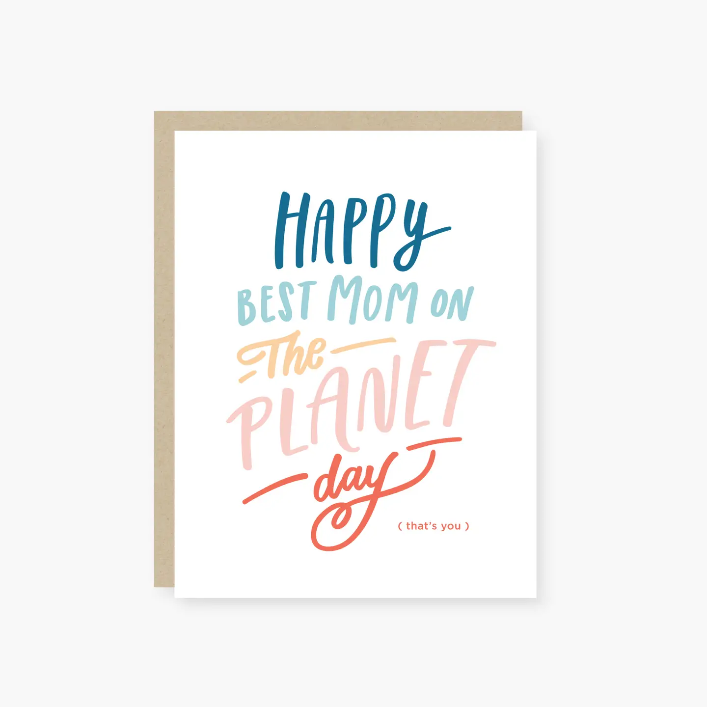 best mom on the planet mother's day card