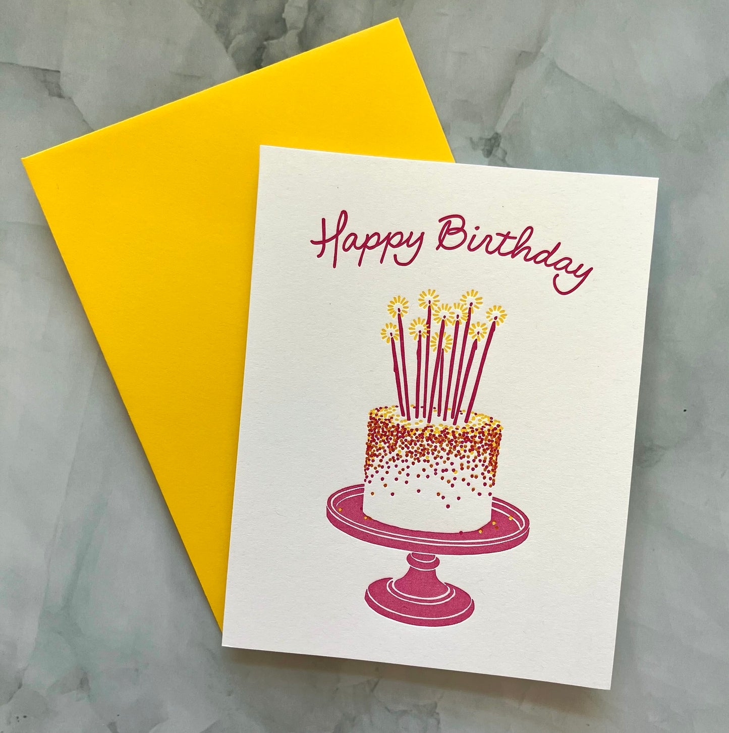 Cake with Candles Birthday Card