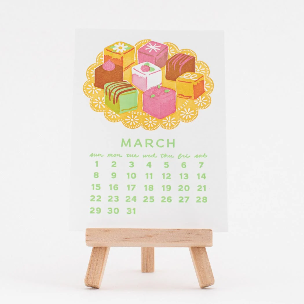 2026 Mini Easel Desk Calendar - Sweet Treats