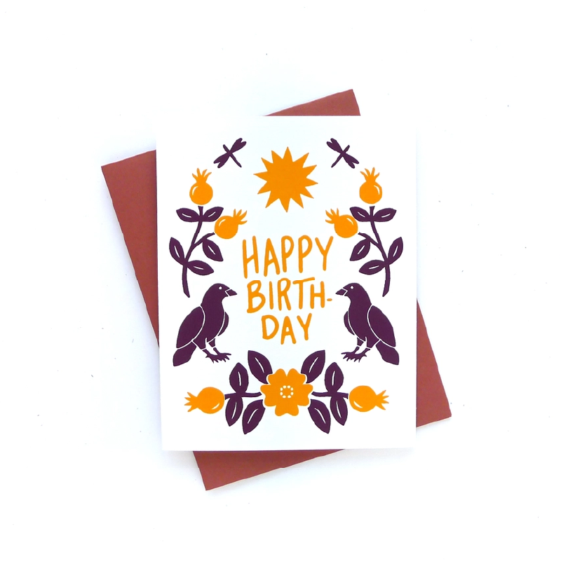 Birthday Card - Fall Garden