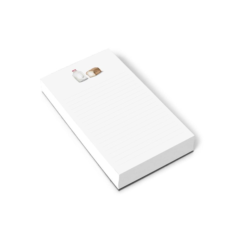 Milk and Bread Grocery Notepad