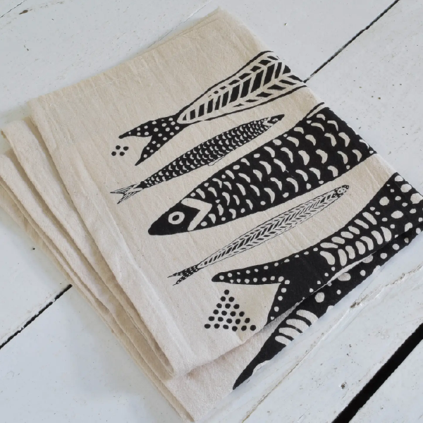 Sardines Tea Towel