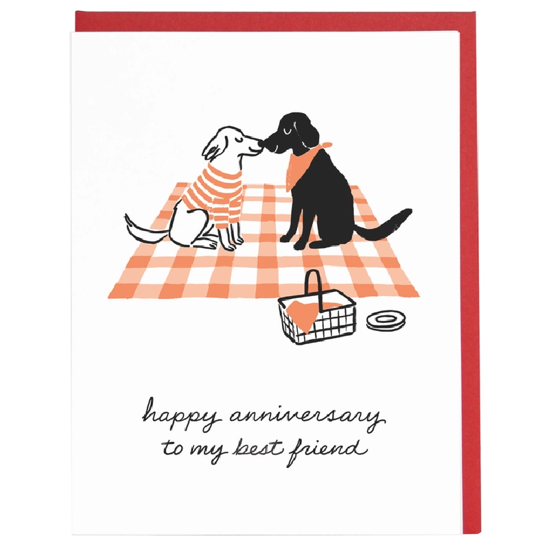 Dog Best Friends Anniversary Card