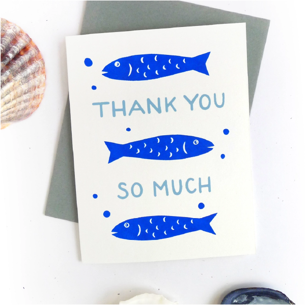 Blue Fish Thank You (Set of 6)