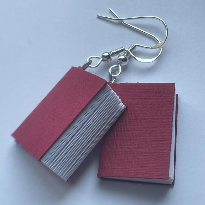 Mini Book Earrings by Sageware Fashion
