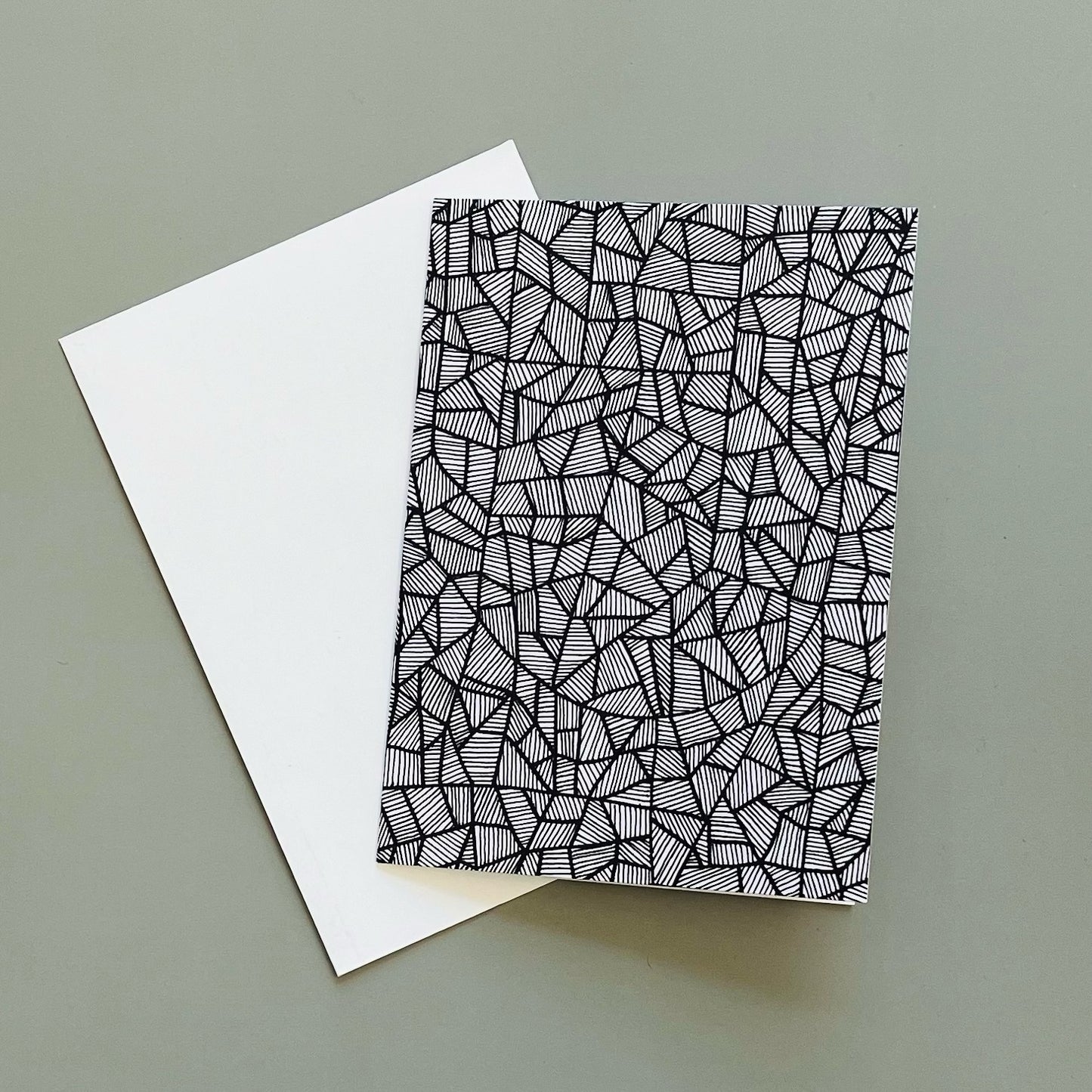 Black + White Glass Card (1207)