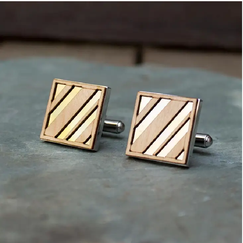 Cufflinks - Diagonal Lines