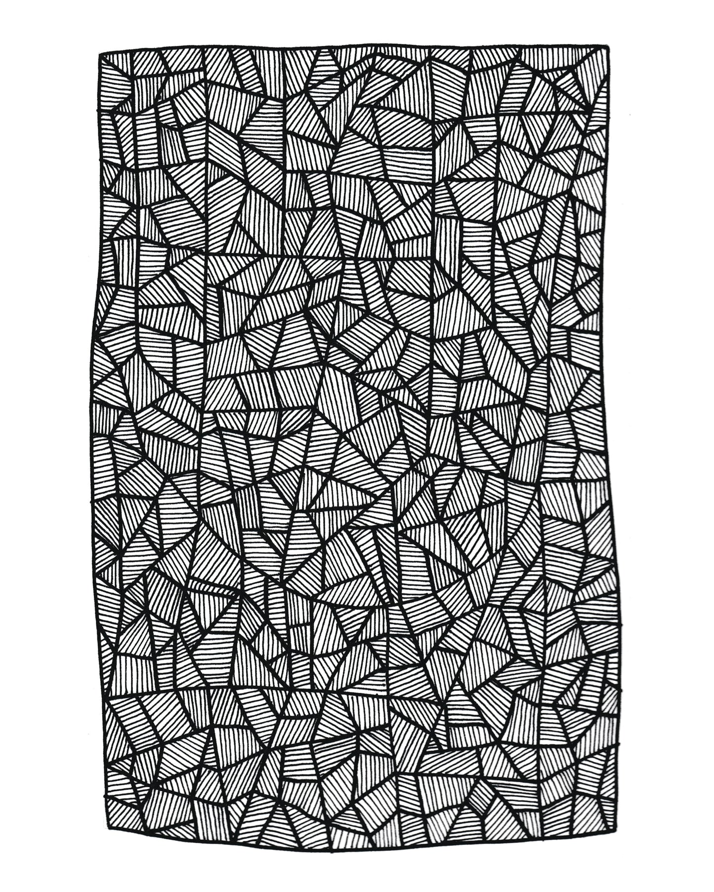Black + White Glass Art Print (1207)