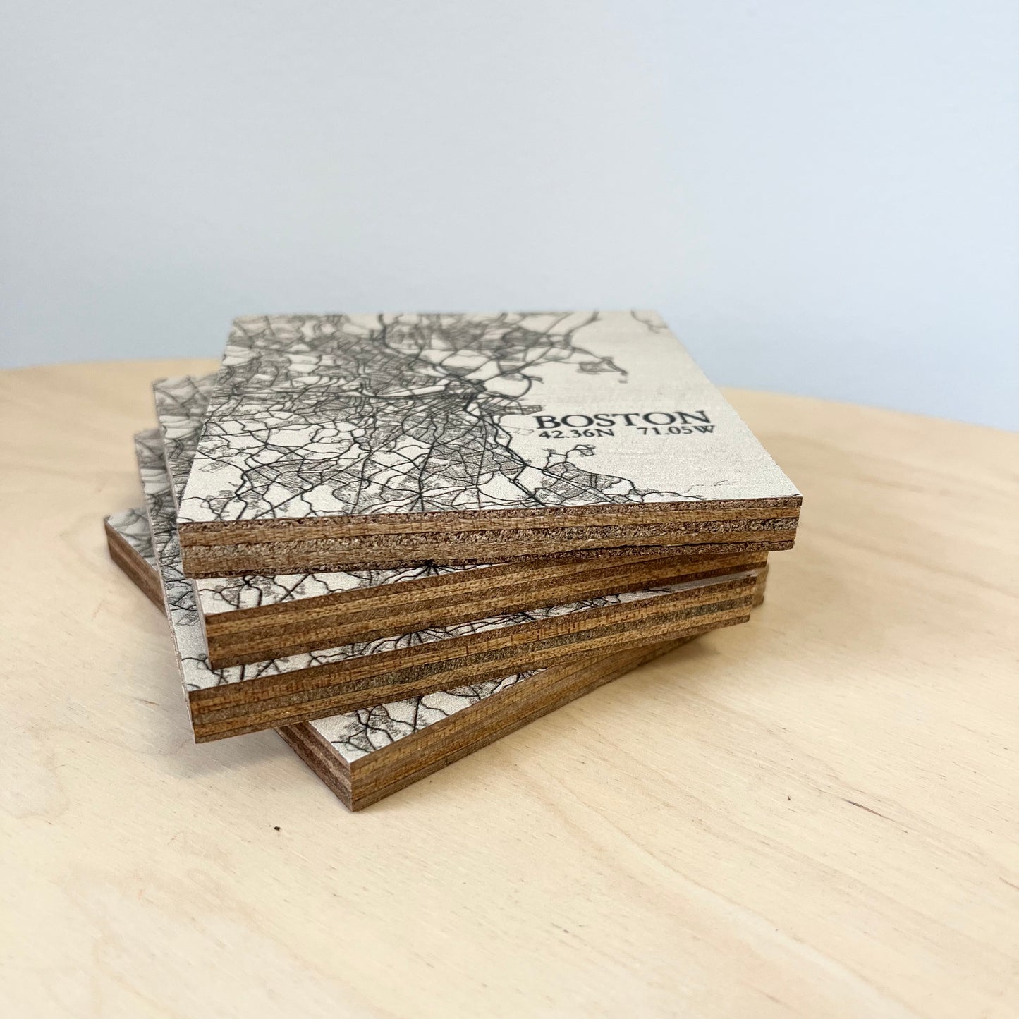 Wooden Boston Coasters