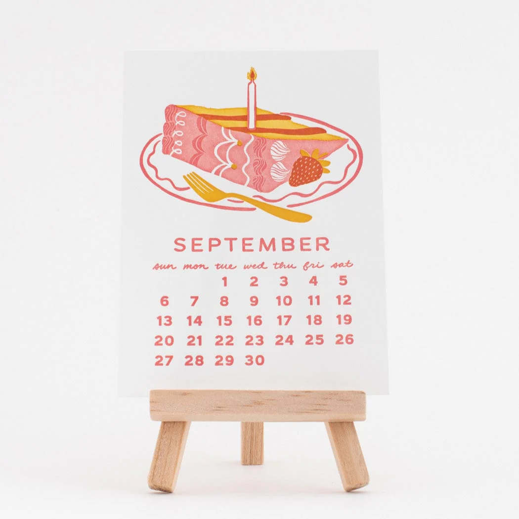 2026 Mini Easel Desk Calendar - Sweet Treats