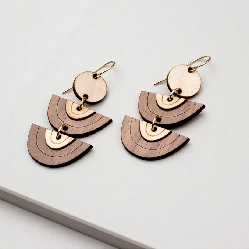 Horizon Wooden Earrings