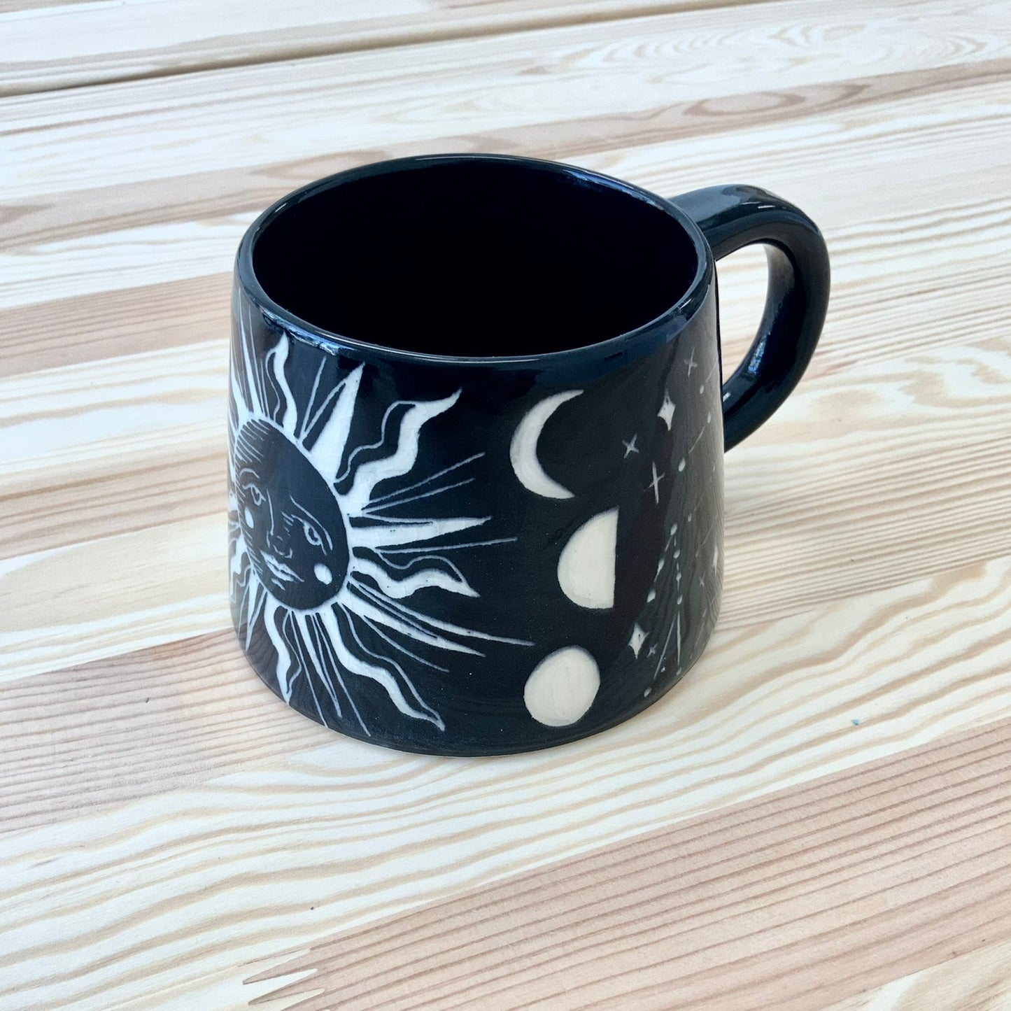 Black Mug with Sun
