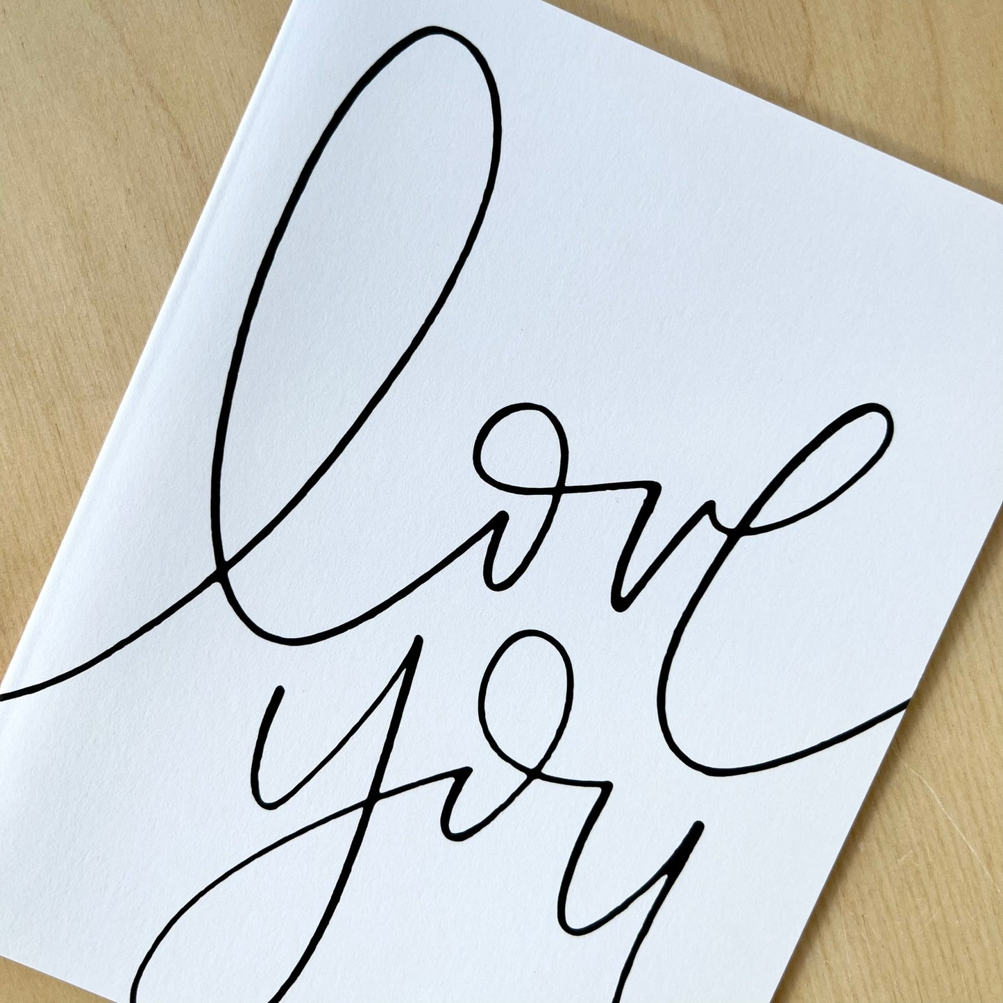 Calligraphy Love You Card
