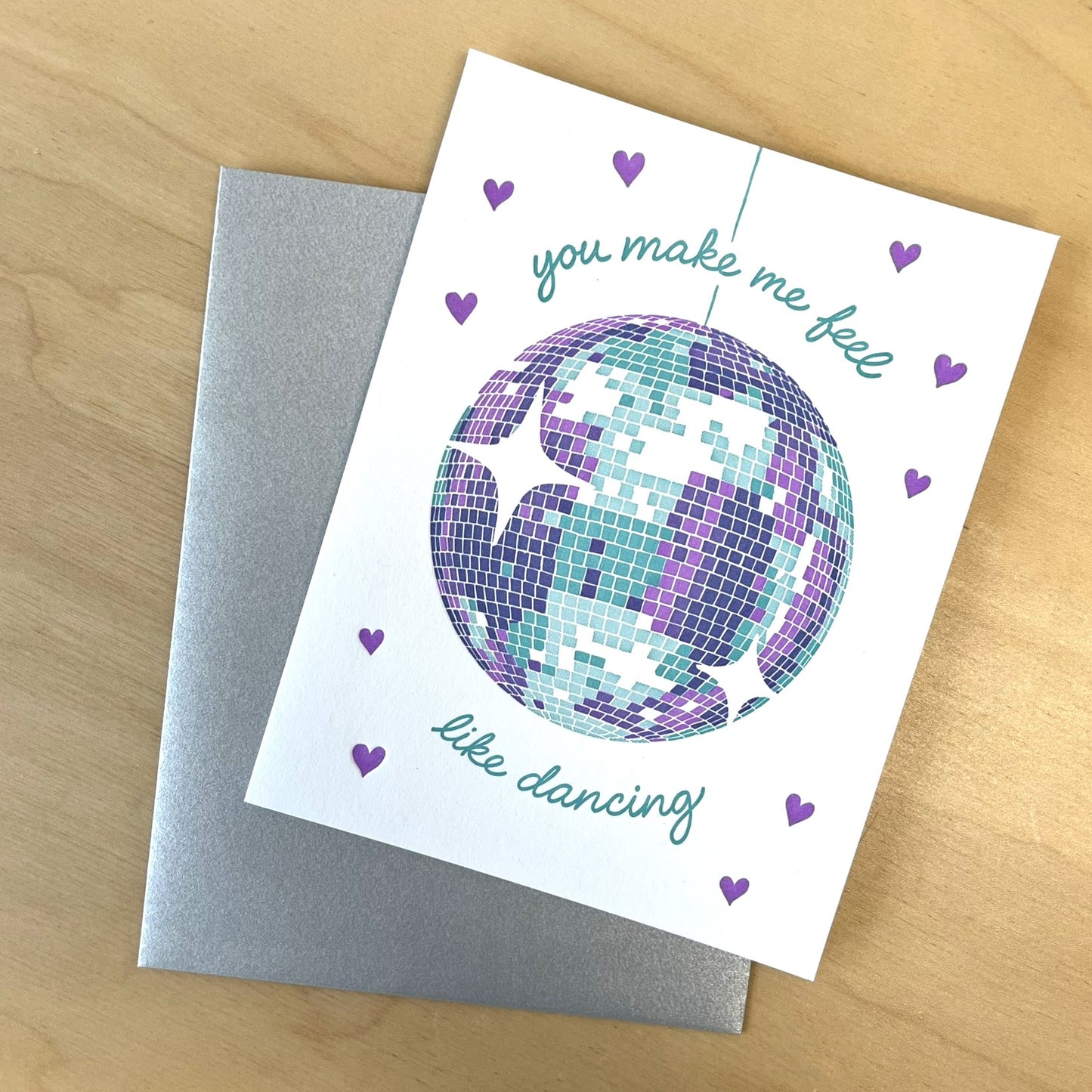 Disco Ball Dancing Card