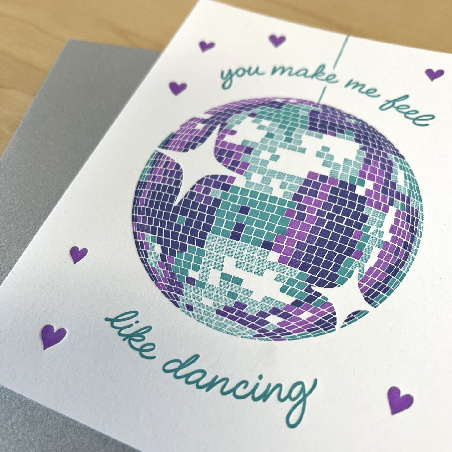 Disco Ball Dancing Card