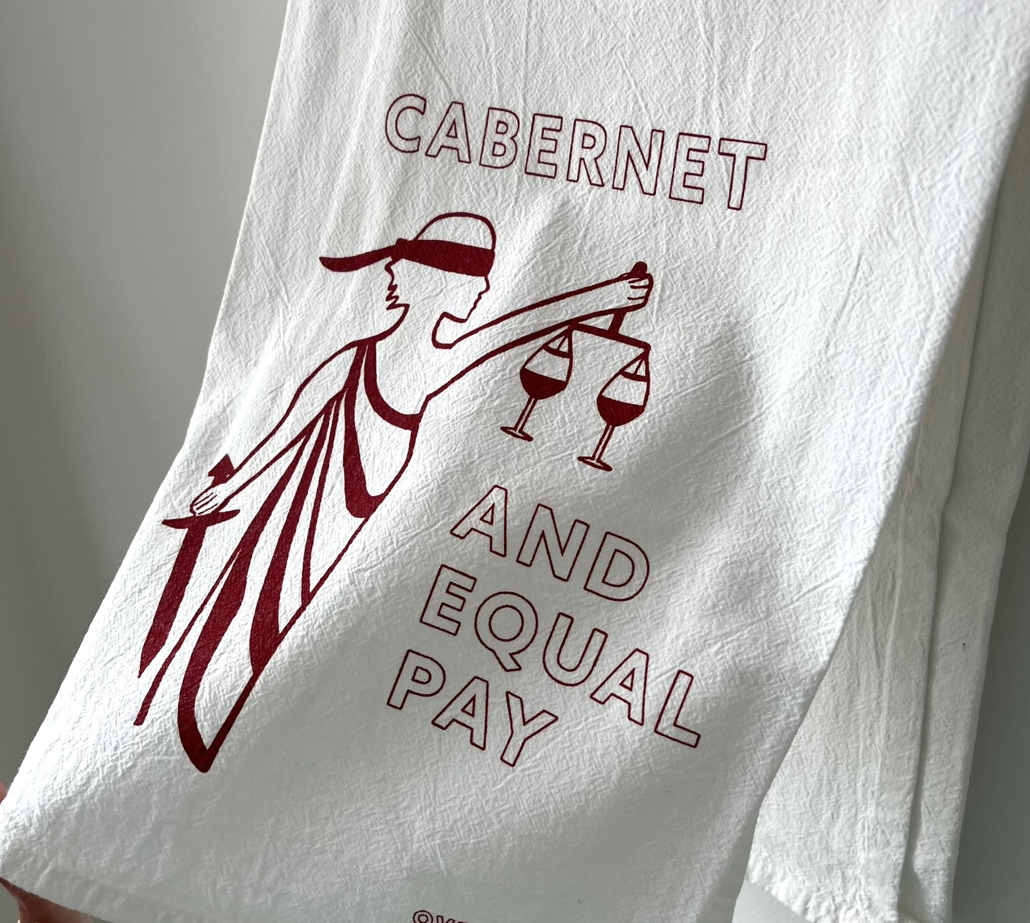 Cabernet and Equal Pay Tea Towel