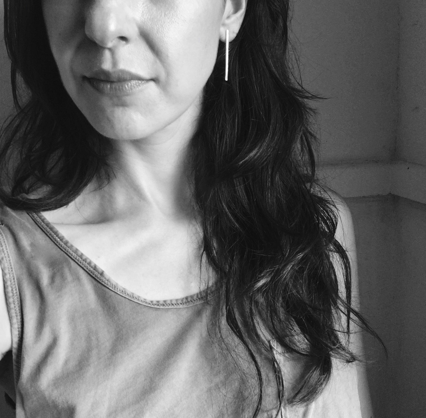 Silver Rod Earrings