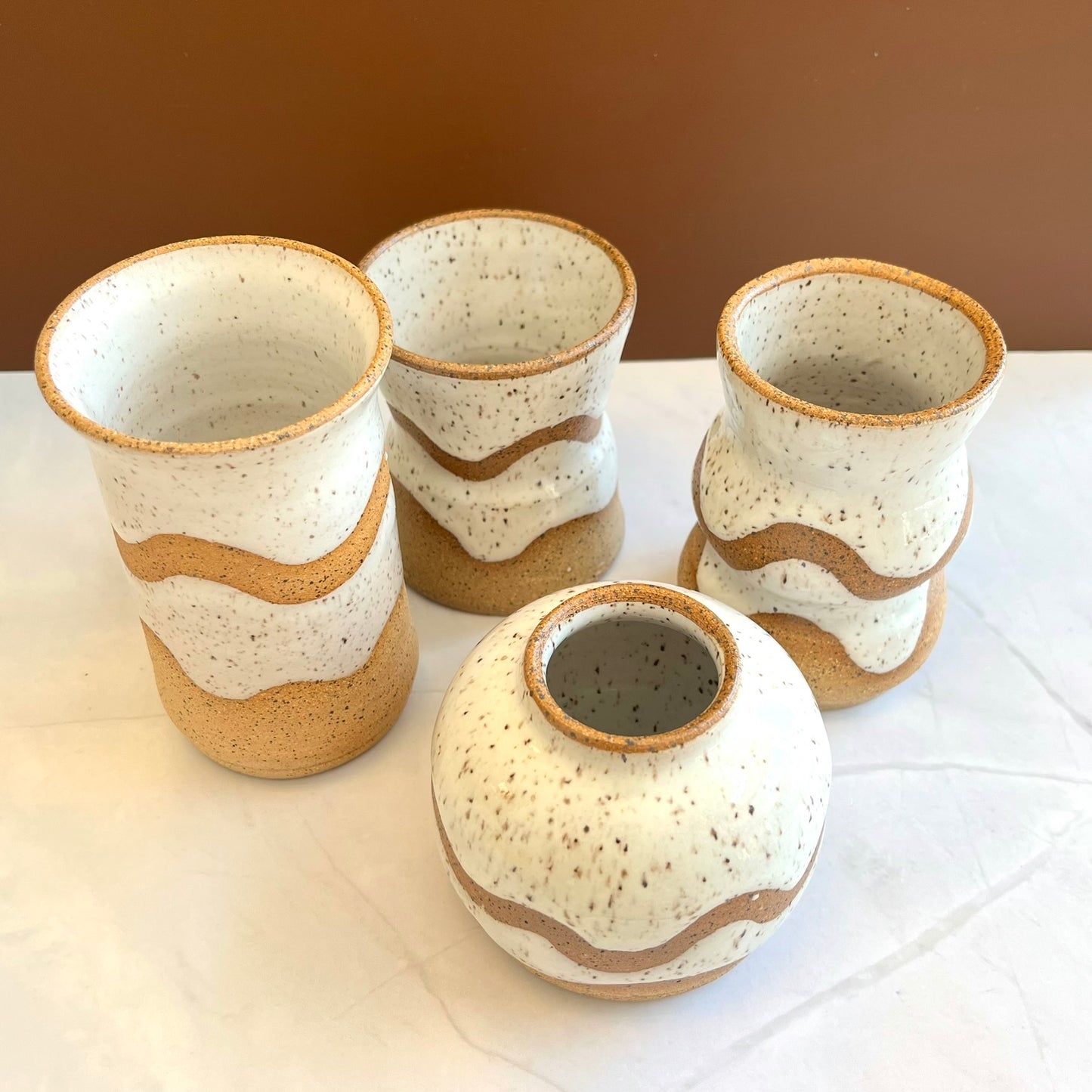 White Wave Bud Vase