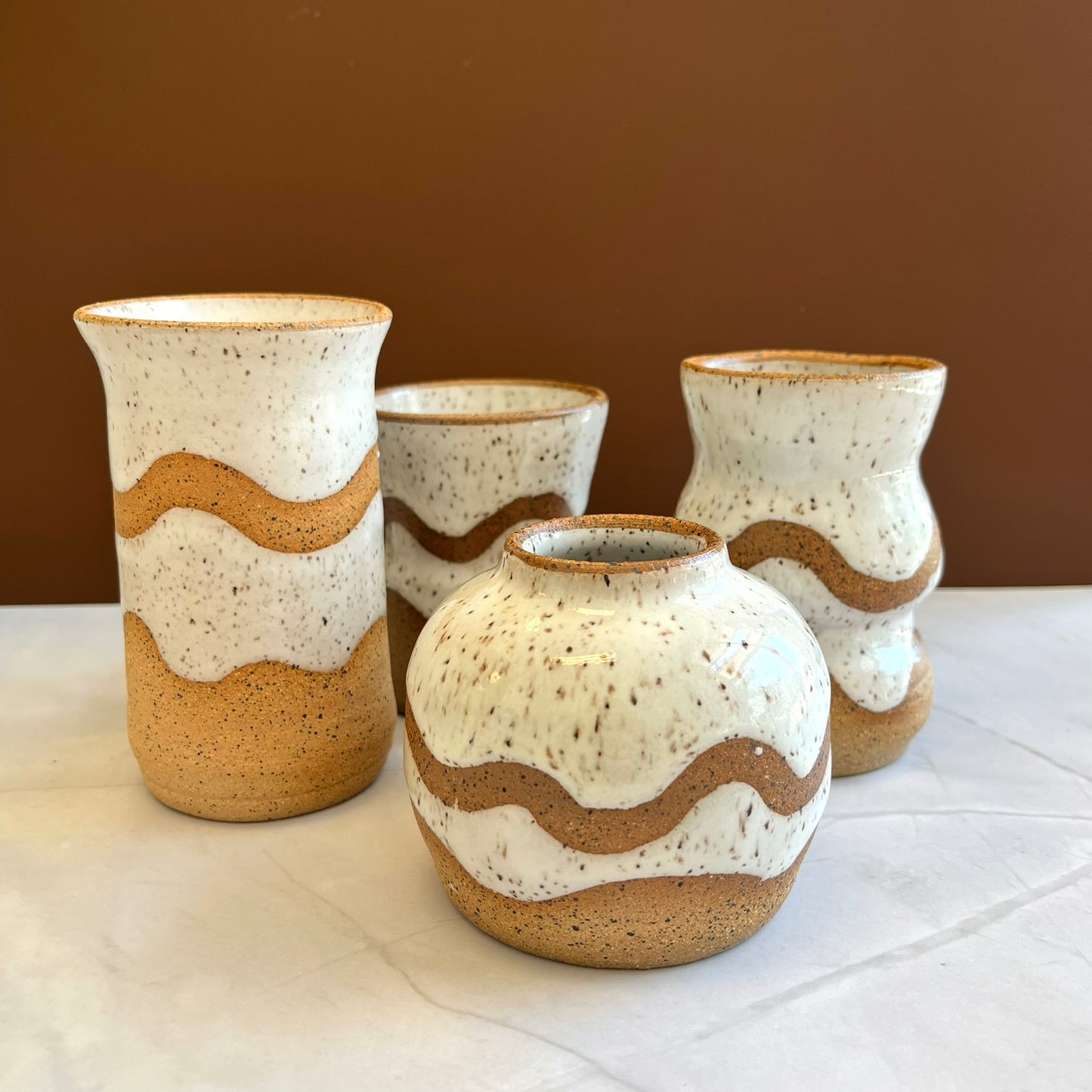 White Wave Bud Vase