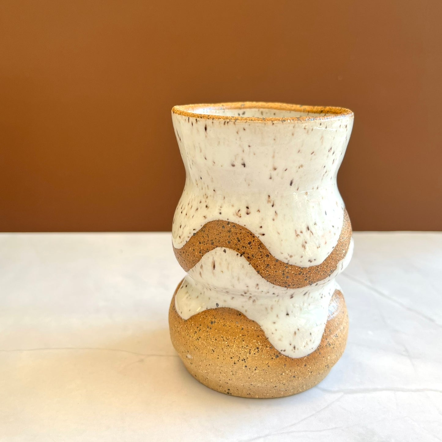 White Wave Bud Vase