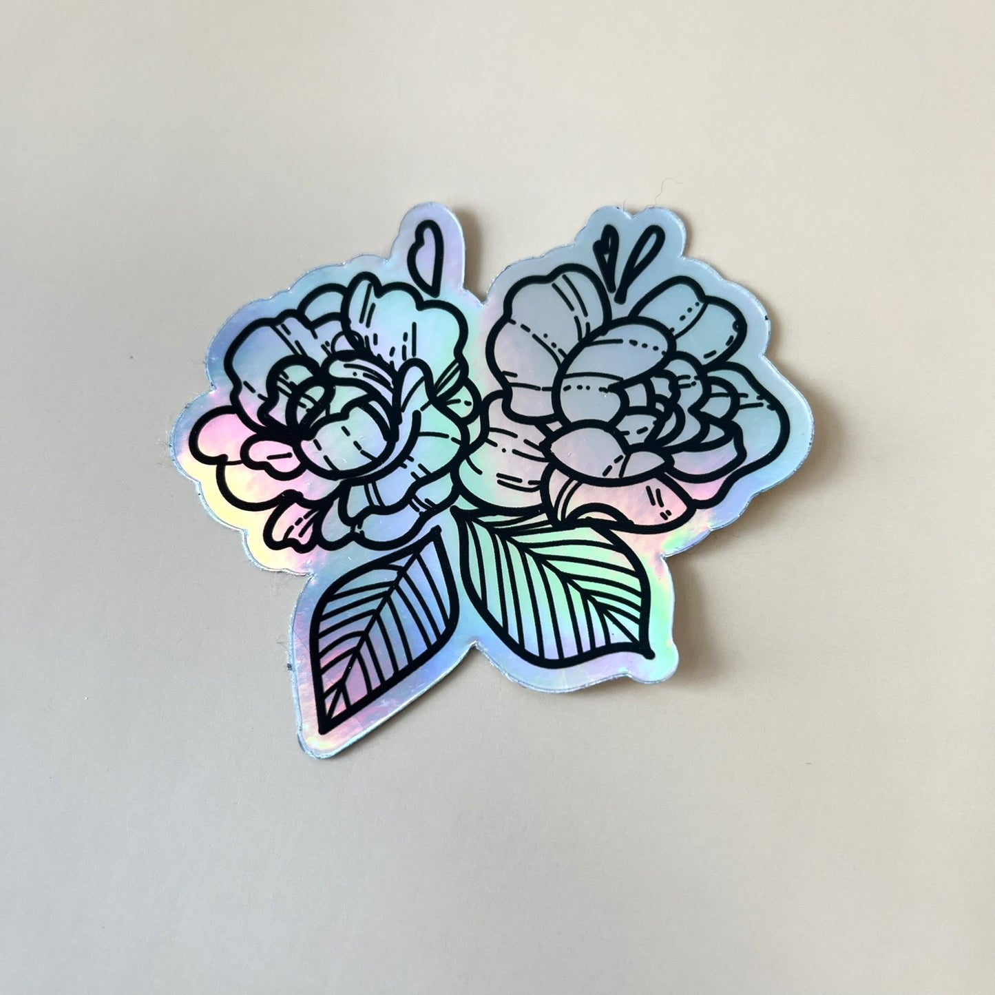 Holographic Flowers Sticker