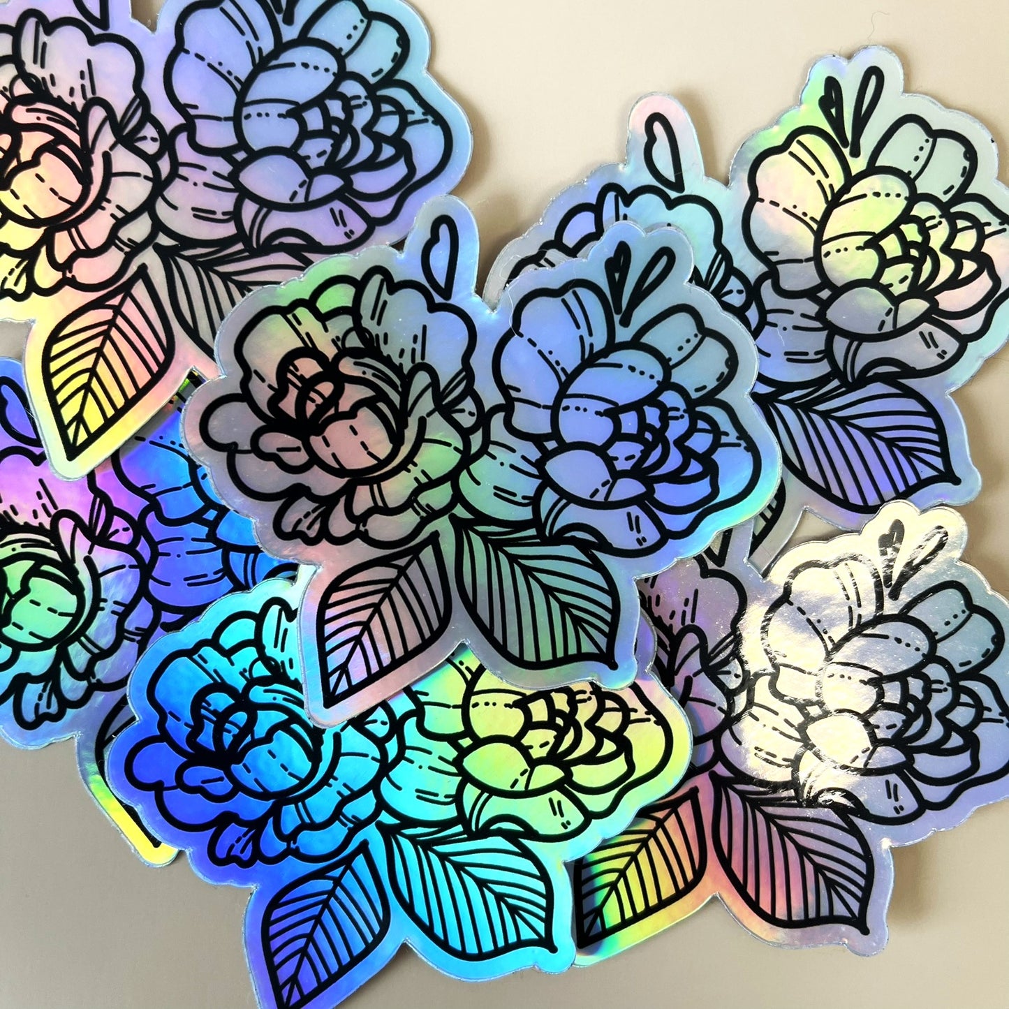 Holographic Flowers Sticker