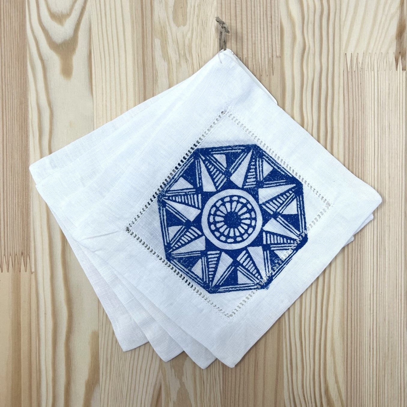 Hand-Printed Linen Coasters