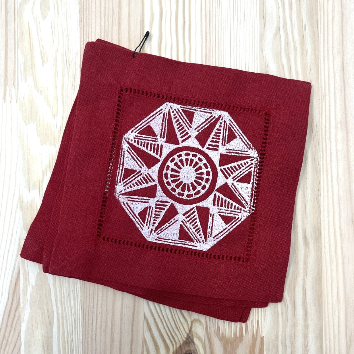 Hand-Printed Linen Coasters