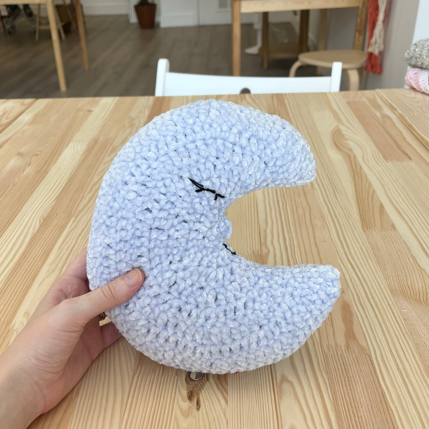 Crochet Moon Pillow
