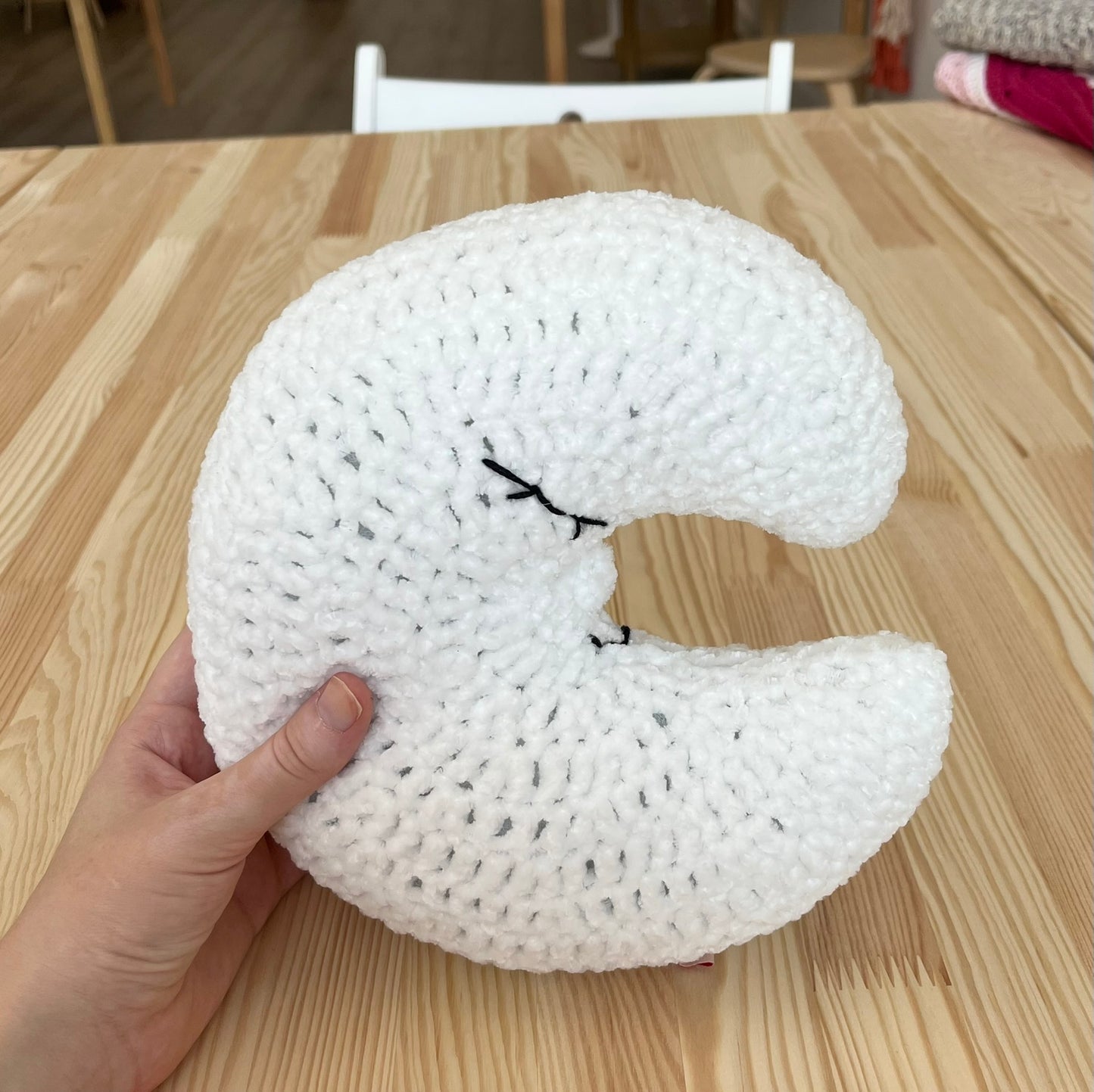 Crochet Moon Pillow
