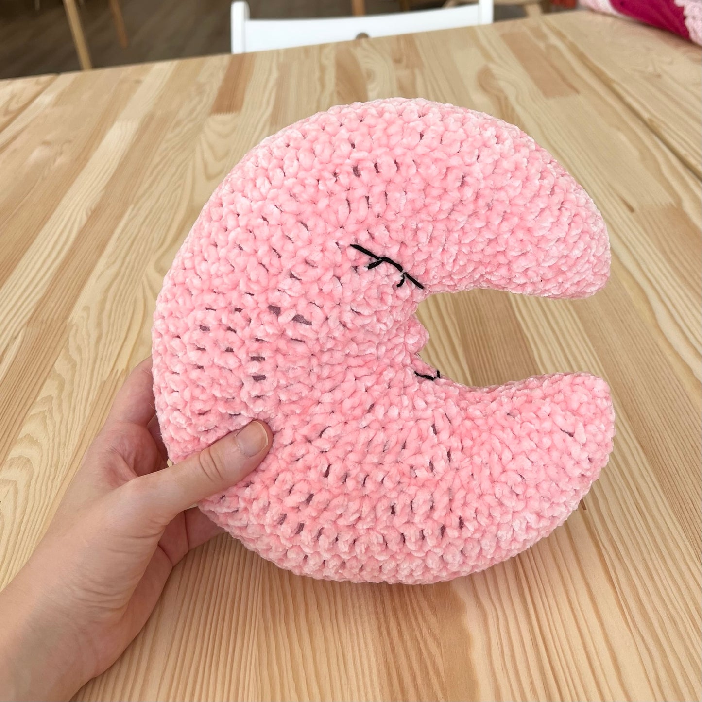 Crochet Moon Pillow