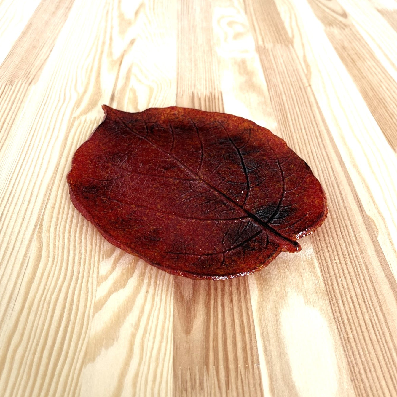 Kiwi Leaf Glass Plate