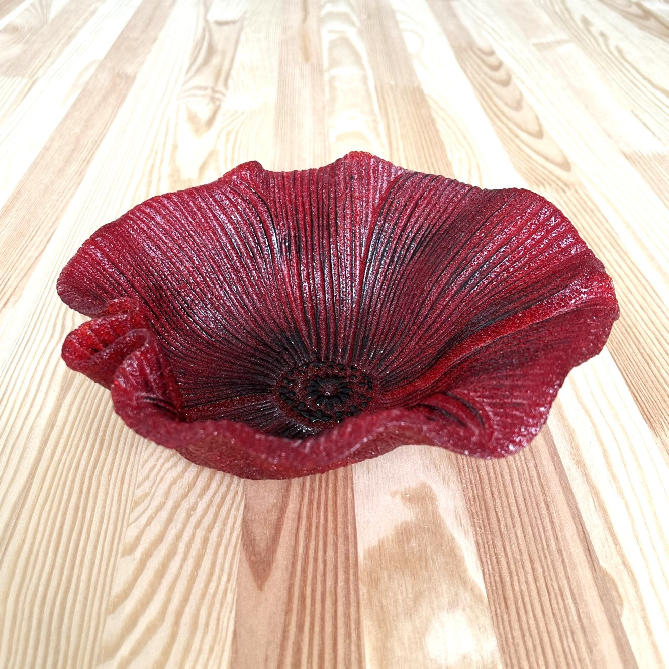 Glass Poppy Bowls